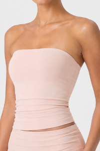 Women’s Strapless Form-Fitting Solid Yoga Tube Top