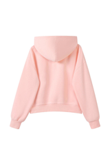 Women's Fall Cropped Relaxed Solid Sports Hoodie