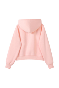 Women's Fall Cropped Relaxed Solid Sports Hoodie