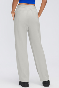 Women's Air Layer Elastic Toggle Wide Leg Athletic Pants