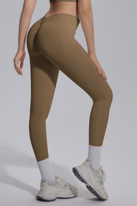 Women's Seamless Knit V-Waist Tight Butt-Lift Yoga Leggings