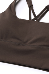 Women's Brushed Cross Back Bra & Flared Pants Yoga Set
