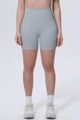 Women's Athletic High-Waisted Solid Yoga Shorts