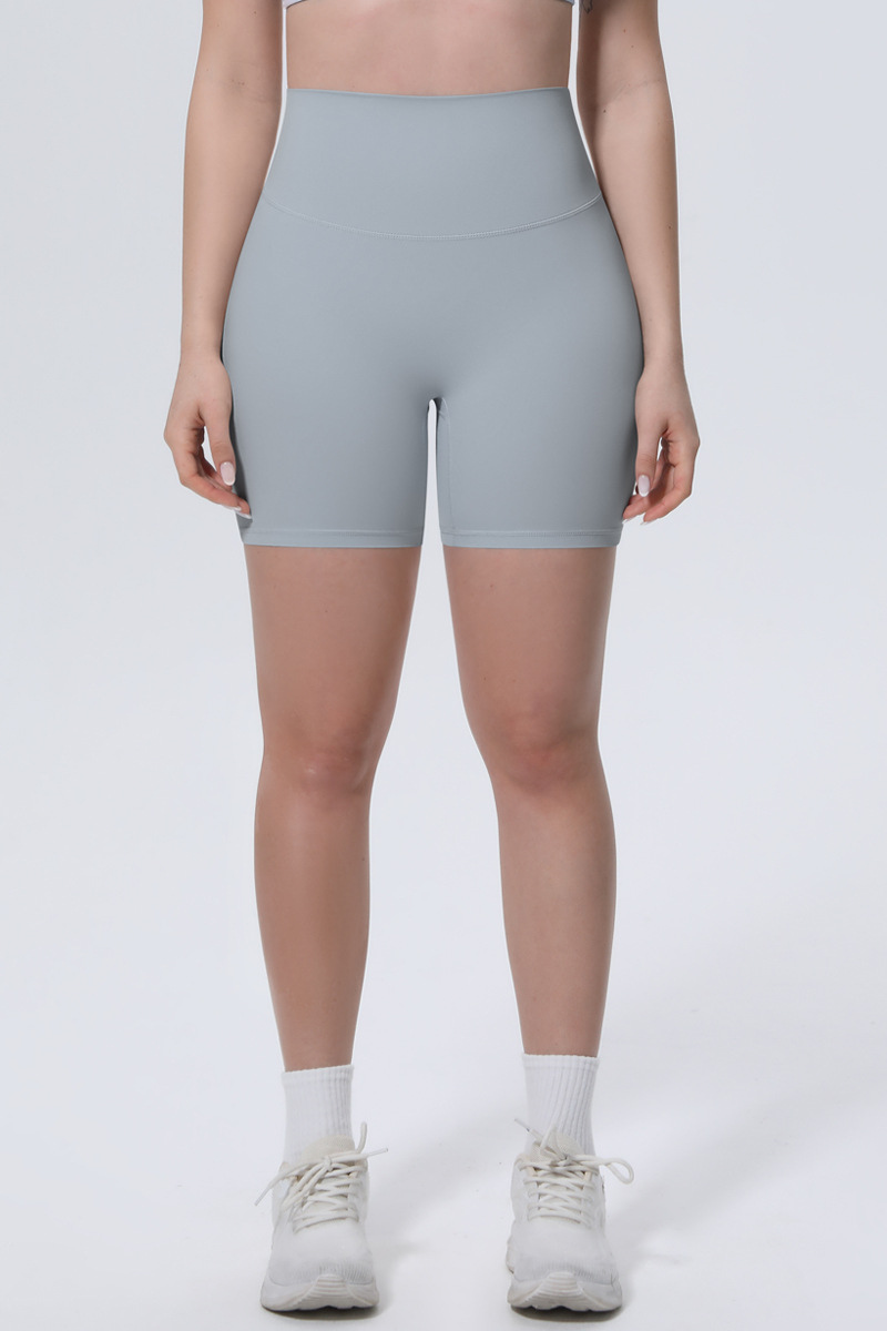 Women's Athletic High-Waisted Solid Yoga Shorts