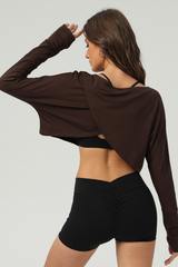 long sleeves  Cropped crop top