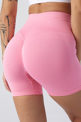 Women's Athletic Pleated Buttocks Lift Slim Shorts