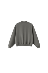 Unisex Fall Streetwear Boxy Mockneck Sweatshirt