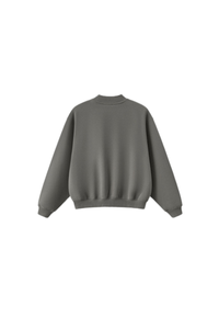 Unisex Fall Streetwear Boxy Mockneck Sweatshirt