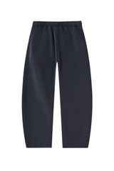Unisex Fall Fleece Elastic Waist Curved Wide Leg Sweatpants