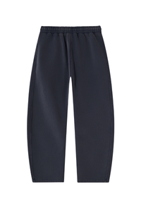 Unisex Fall Fleece Elastic Waist Curved Wide Leg Sweatpants