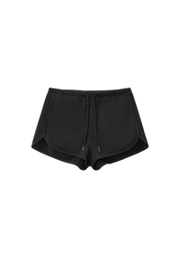 Women's Drawstring Curved Split Side Pocket Sports Shorts