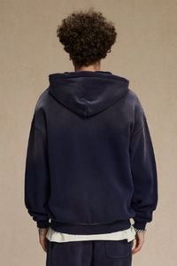 Unisex 360G Heavyweight Washed Distressed Hooded Jacket