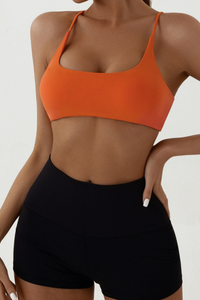 Women's  U-neck Cross-Back Sports Bra