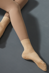 Women's Ribbed Crew Yoga Grip Five-Toe Socks