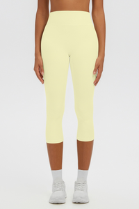 Women's Athletic Brushed High Waist Capri Yoga Leggings