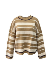 Women's Loungewear Sweet Striped Color Block Knit Sweater