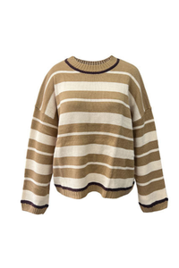 Women's Loungewear Sweet Striped Color Block Knit Sweater