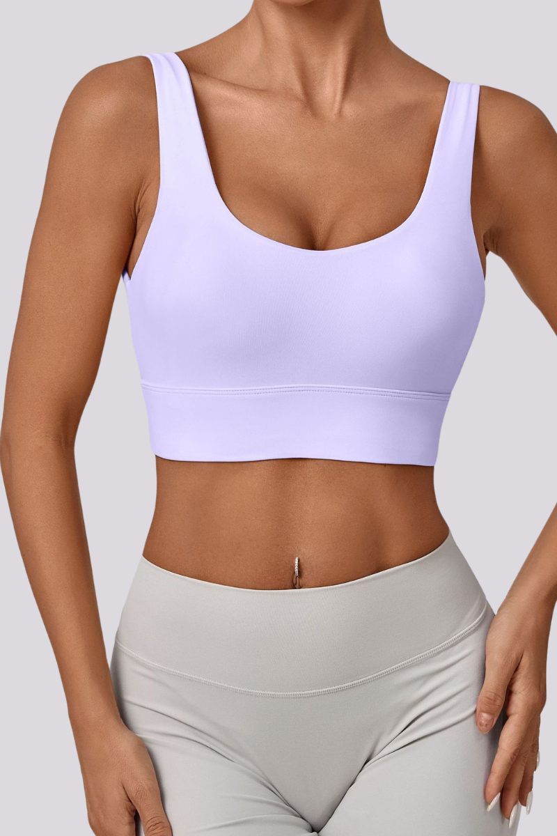 Women's U-neck Wide Straps Backless Sports Yoga Bra