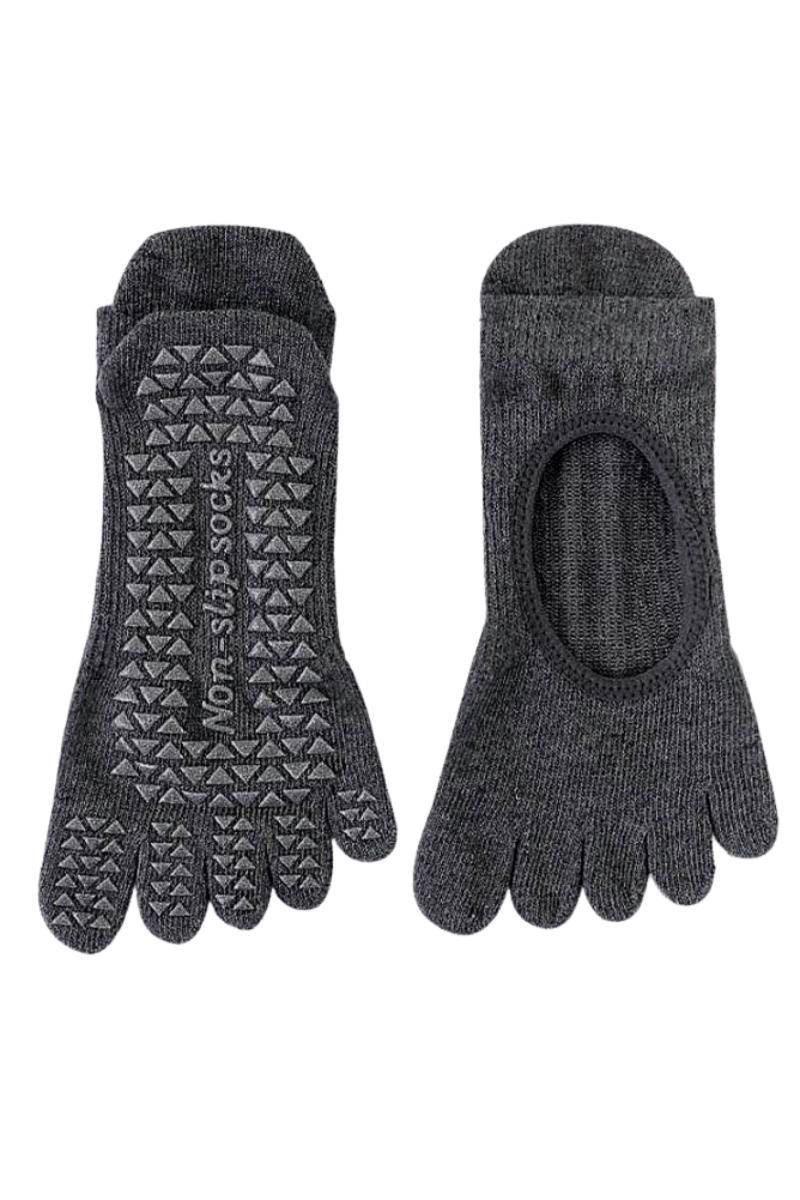 Women's Cut-Out Pilates Yoga Grip Five-Toe Socks