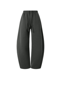 Unisex Fall Streetwear Curved Scimitar Wide‑Leg Sweatpants