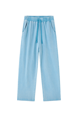 Unisex 100% Cotton Washed Heavyweight Wide Leg Casual Pants
