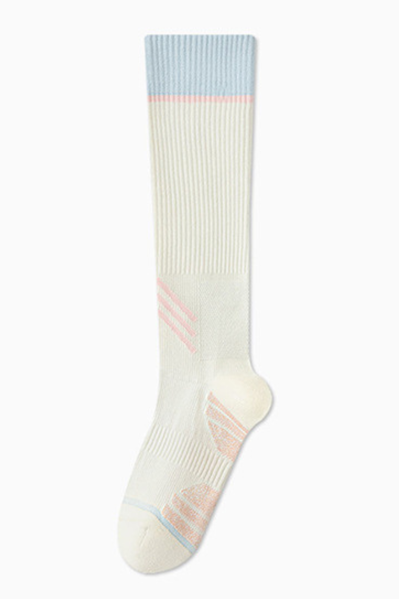 Women’s Color Block Gradient Pressure High-Top Sports Socks