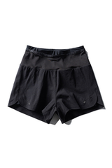 Women's Wide Waistband Running Shorts with Built-in Liner