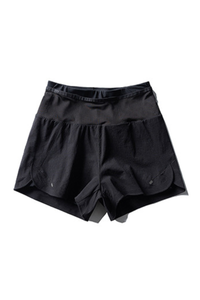 Women's Wide Waistband Running Shorts with Built-in Liner
