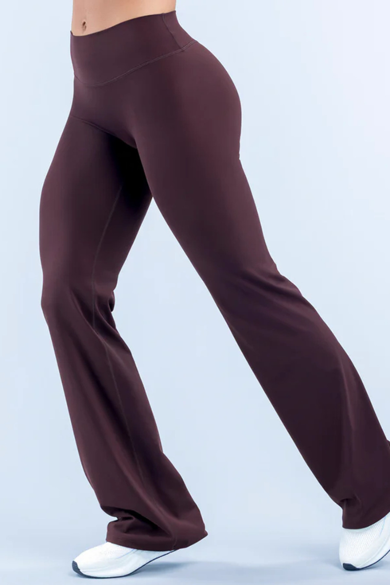 Women's Nude‑Feel Butt-Lifting Seam Yoga Flare Pants