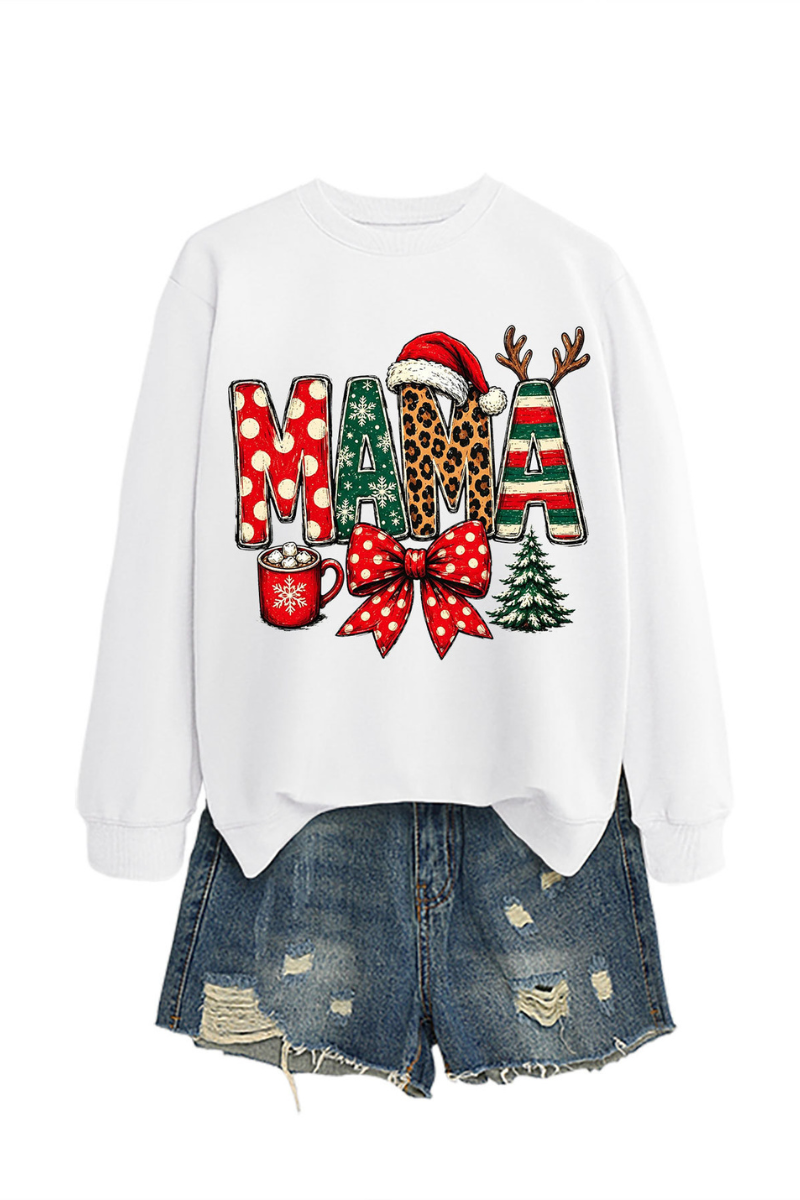 Women's Winter/Fall Christmas Santa Multi-color Pullover