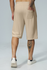 Men's Soft Drawstring Relaxed Fit Knee-Length Casual Shorts