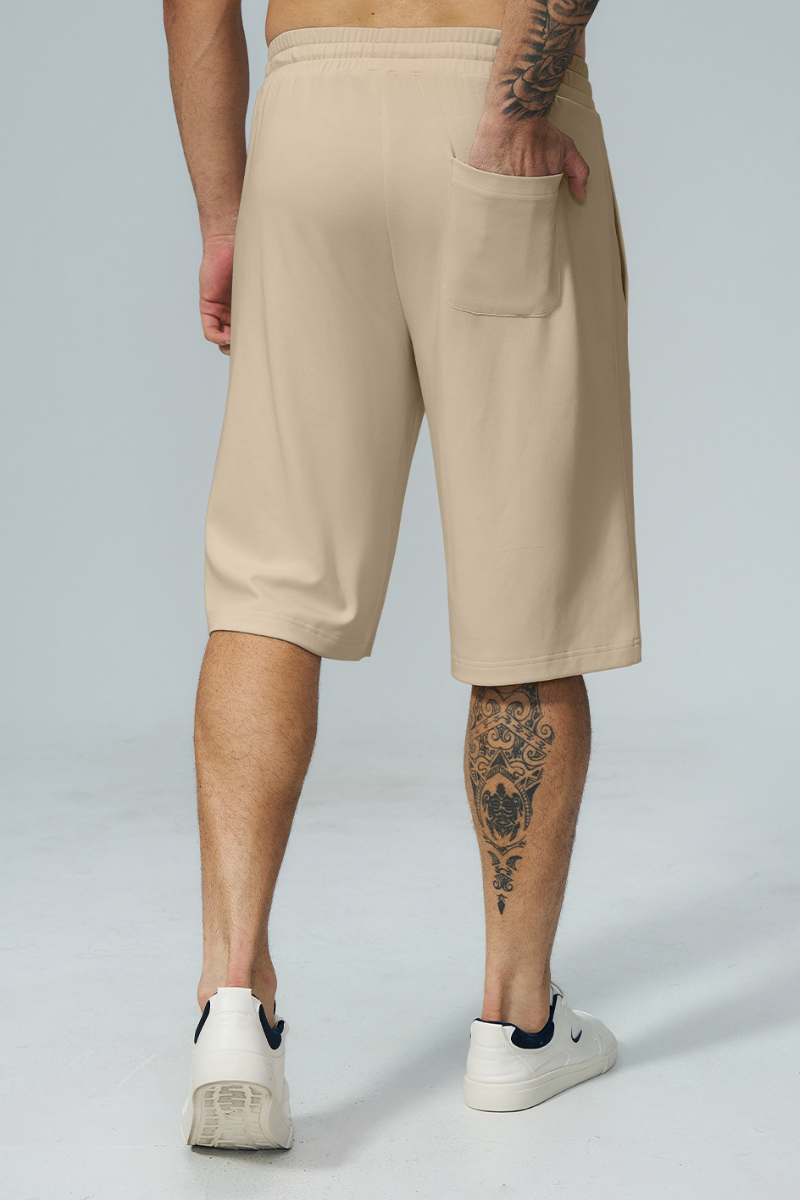 Men's Soft Drawstring Relaxed Fit Knee-Length Casual Shorts