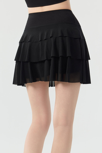 Women's  Multi-Color Lightweight A-Line Tiered Sports Skort