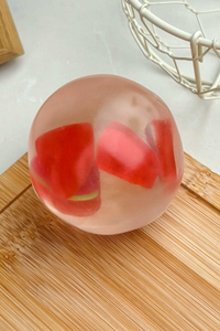 2.36in Clear Fruit Slice Squishy Ball Sensory Fidget Toy