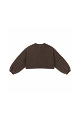 Womens Vintage Washed Cropped Crewneck Sweatshirt