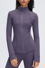 Women's Fall Stand Collar Slim Fit Breathable Sports Jacket