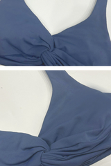 Women's Athletic Twist-Front V-neck Push-Up Bra