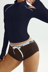 Color-contrast zipper jacket