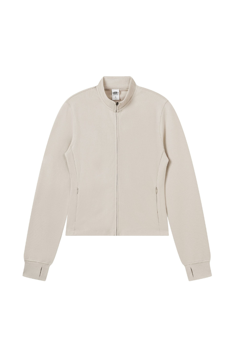 Women's Fall Half-High Neck Finger Cuffs Slim Fit Jackets