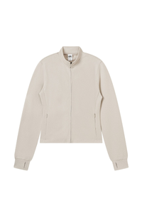 Women's Fall Half-High Neck Finger Cuffs Slim Fit Jackets