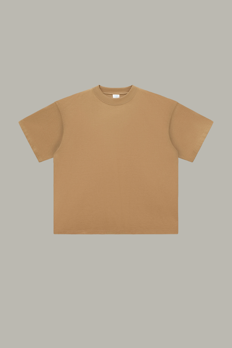 Men's Cotton Mock Turtleneck - Solid Oversized Casual Tee