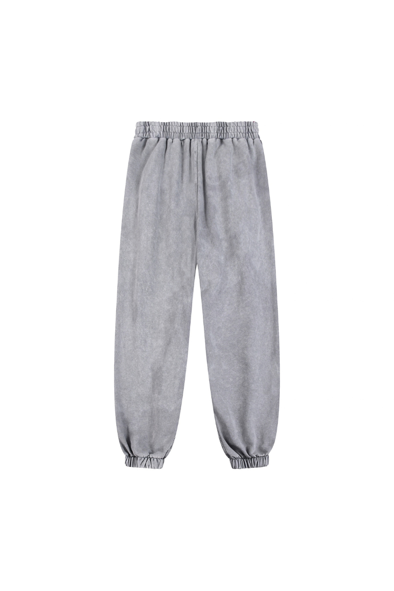 Unisex Fall 100% Cotton Vintage Washed Jogger