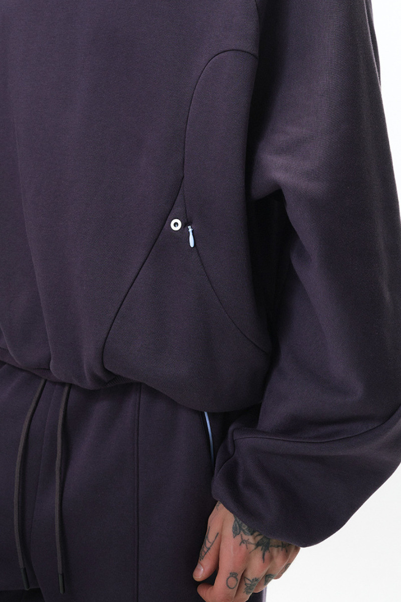 Women's Fall Fleece Drawstring Hem Zipper Pocket Hoodie