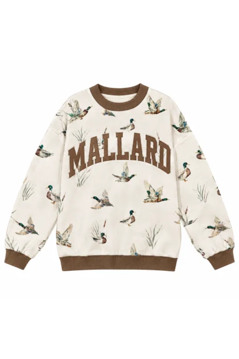 Women's Fall Custom Appliqué Embroidery Oversize Sweatshirt