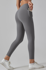 Women's High-Intensity Naked Feel Tight Pocket Yoga Leggings