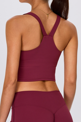 Women's Athletic V Neck Y Back Padded Yoga Bra