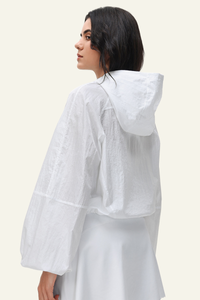 Women's Nylon Half-Zipper Athletic Hooded Sweatshirts