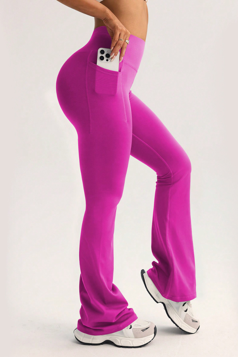 Women's High-Waist Pocket Butt-Lifting Yoga Flare Pants