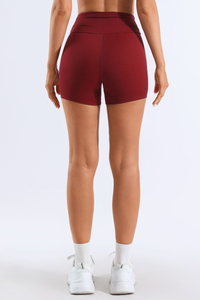 Women's V Waist Ruched Butt Lifting Athletic Yoga Shorts