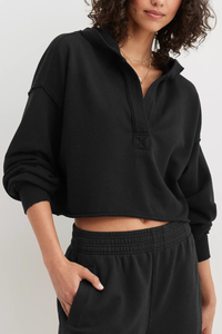 V-neck, pullover, long-sleeved shirt